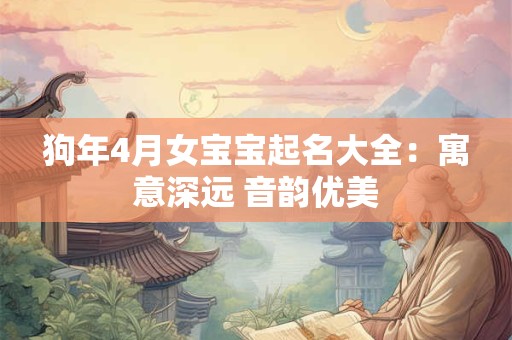 狗年4月女宝宝起名大全：寓意深远 音韵优美