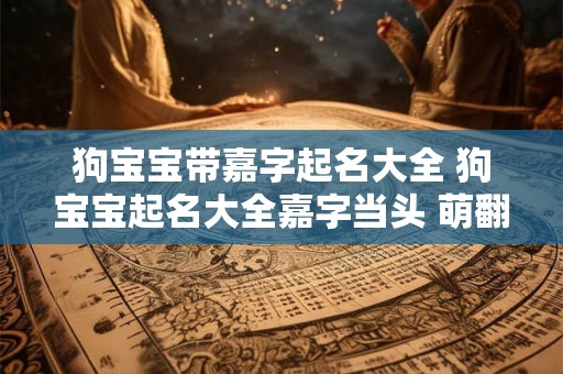 狗宝宝带嘉字起名大全 狗宝宝起名大全嘉字当头 萌翻天际！