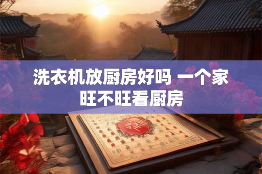 洗衣机放厨房好吗 一个家旺不旺看厨房