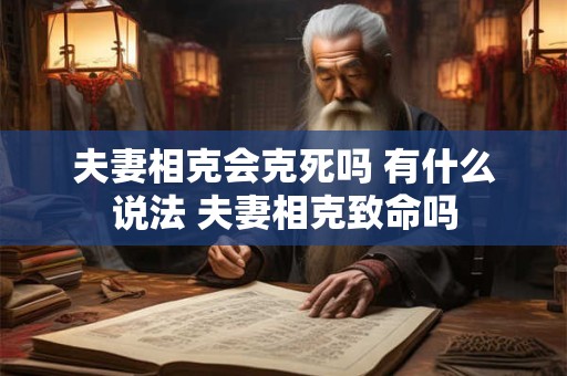 夫妻相克会克死吗 有什么说法 夫妻相克致命吗