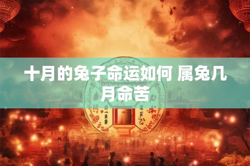 十月的兔子命运如何 属兔几月命苦