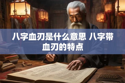 八字血刃是什么意思 八字带血刃的特点