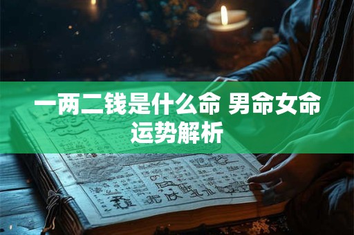 详细阅读:一两二钱是什么命 男命女命运势解析 一两二钱是什么命 男命女命运势解析