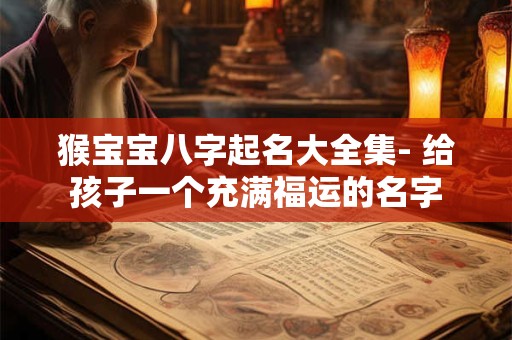 猴宝宝八字起名大全集- 给孩子一个充满福运的名字