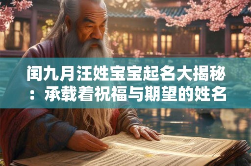 闰九月汪姓宝宝起名大揭秘：承载着祝福与期望的姓名