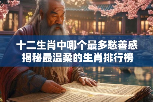 十二生肖中哪个最多愁善感 揭秘最温柔的生肖排行榜