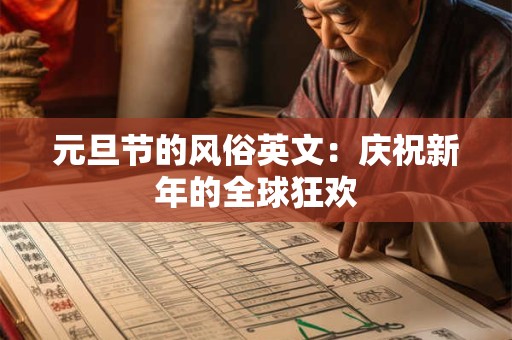 元旦节的风俗英文：庆祝新年的全球狂欢