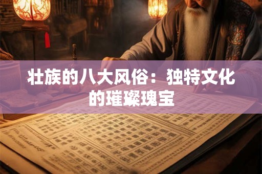 壮族的八大风俗：独特文化的璀璨瑰宝