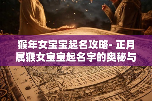 猴年女宝宝起名攻略- 正月属猴女宝宝起名字的奥秘与技巧