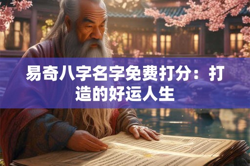 易奇八字名字免费打分：打造的好运人生
