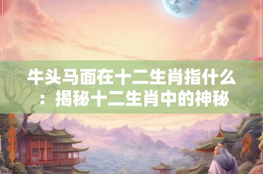 牛头马面在十二生肖指什么 ：揭秘十二生肖中的神秘动物