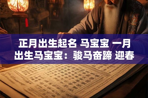 详细阅读:正月出生起名 马宝宝 一月出生马宝宝:骏马奋蹄 迎春绽放 正月出生起名 马宝宝 一月出生马宝宝:骏马奋蹄 迎春绽放