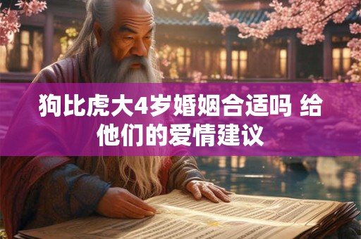 狗比虎大4岁婚姻合适吗 给他们的爱情建议