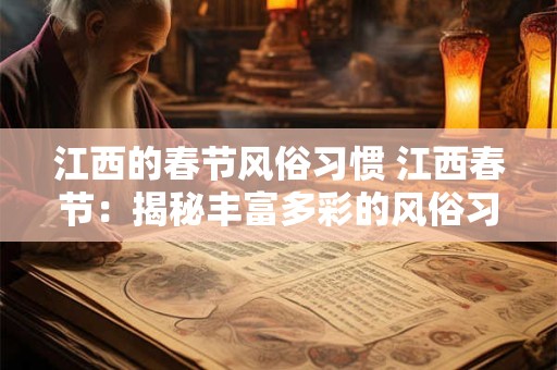 江西的春节风俗习惯 江西春节：揭秘丰富多彩的风俗习惯