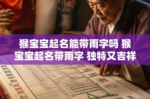 猴宝宝起名能带雨字吗 猴宝宝起名带雨字 独特又吉祥！