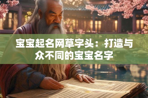 宝宝起名网草字头：打造与众不同的宝宝名字