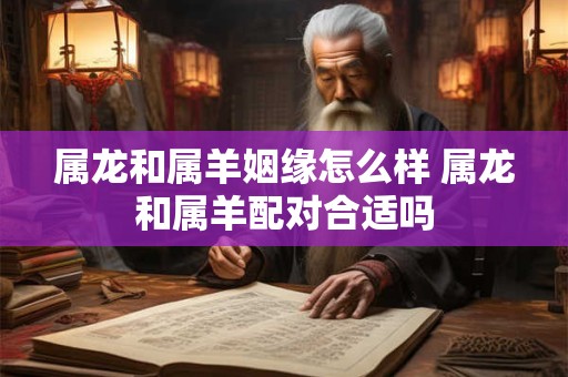 属龙和属羊姻缘怎么样 属龙和属羊配对合适吗