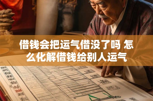 借钱会把运气借没了吗 怎么化解借钱给别人运气