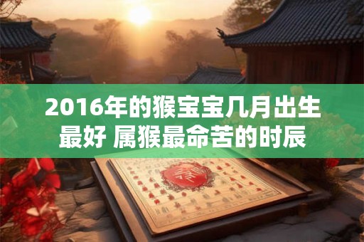 2016年的猴宝宝几月出生最好 属猴最命苦的时辰
