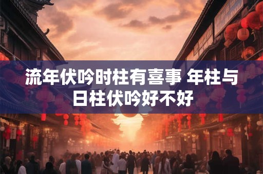 流年伏吟时柱有喜事 年柱与日柱伏吟好不好