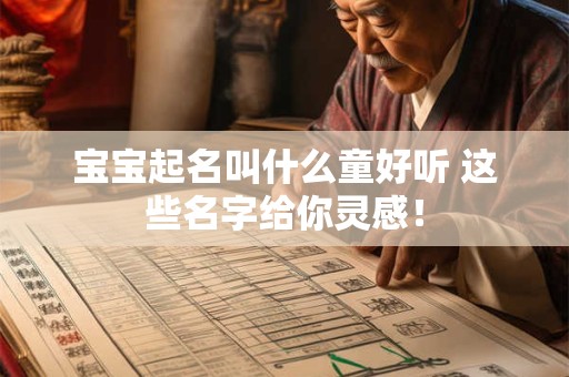 宝宝起名叫什么童好听 这些名字给你灵感！