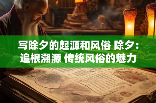 写除夕的起源和风俗 除夕：追根溯源 传统风俗的魅力