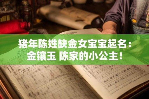 猪年陈姓缺金女宝宝起名：金镶玉 陈家的小公主！