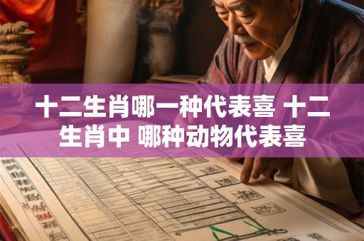 十二生肖哪一种代表喜 十二生肖中 哪种动物代表喜