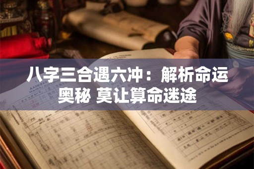 详细阅读:八字三合遇六冲:解析命运奥秘 莫让算命迷途 八字三合遇六冲:解析命运奥秘 莫让算命迷途