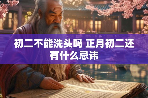 初二不能洗头吗 正月初二还有什么忌讳