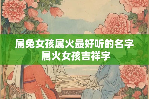 详细阅读:属兔女孩属火最好听的名字 属火女孩吉祥字 属兔女孩属火最好听的名字 属火女孩吉祥字