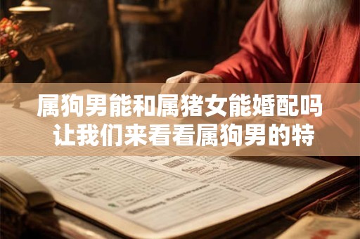 属狗男能和属猪女能婚配吗 让我们来看看属狗男的特点