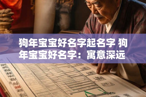 狗年宝宝好名字起名字 狗年宝宝好名字：寓意深远 涵义丰富
