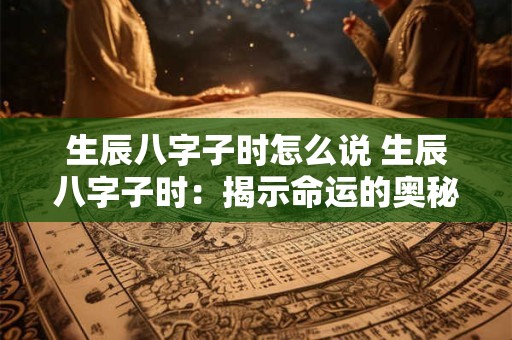 生辰八字子时怎么说 生辰八字子时：揭示命运的奥秘与智慧