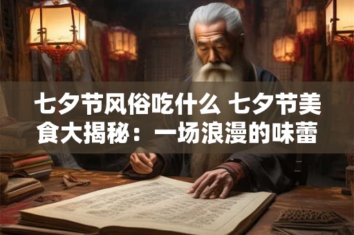 七夕节风俗吃什么 七夕节美食大揭秘：一场浪漫的味蕾之旅