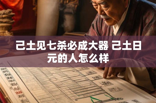 己土见七杀必成大器 己土日元的人怎么样