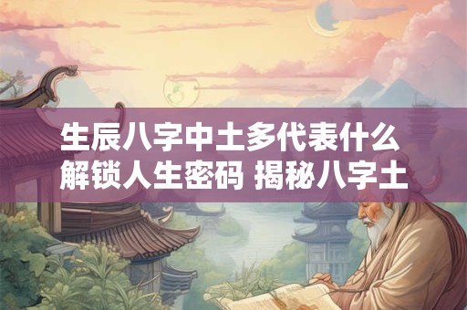 生辰八字中土多代表什么 解锁人生密码 揭秘八字土多之谜
