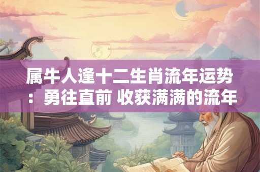 属牛人逢十二生肖流年运势：勇往直前 收获满满的流年！