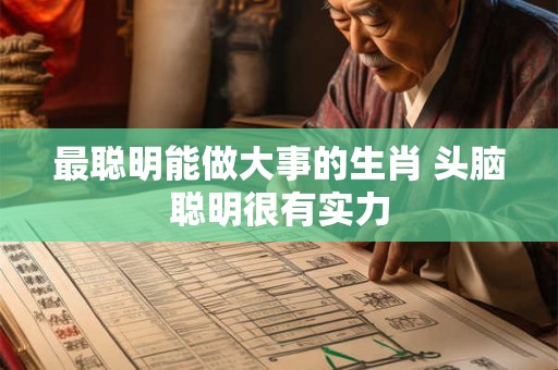 最聪明能做大事的生肖 头脑聪明很有实力