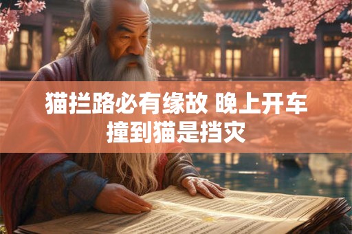 猫拦路必有缘故 晚上开车撞到猫是挡灾