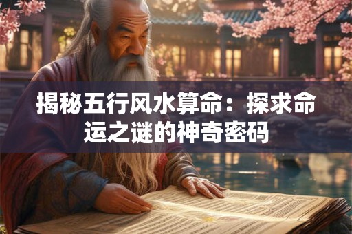 揭秘五行风水算命:探求命运之谜的神奇密码 揭秘五行风水算命:探求命运之谜的神奇密码