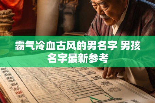 霸气冷血古风的男名字 男孩名字最新参考