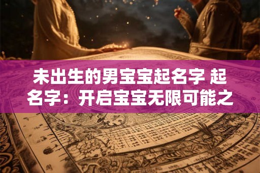 未出生的男宝宝起名字 起名字：开启宝宝无限可能之旅