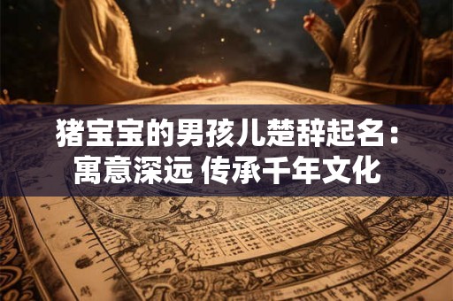 猪宝宝的男孩儿楚辞起名：寓意深远 传承千年文化