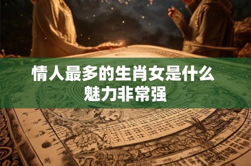 情人最多的生肖女是什么 魅力非常强