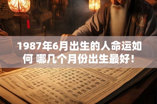 1987年6月出生的人命运如何 哪几个月份出生最好！