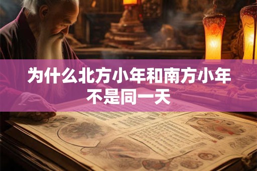 为什么北方小年和南方小年不是同一天