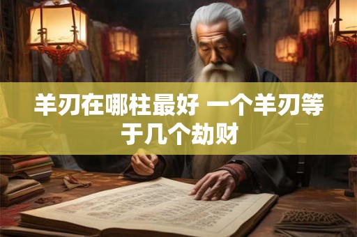 羊刃在哪柱最好 一个羊刃等于几个劫财 羊刃在哪柱最好 一个羊刃等于几个劫财