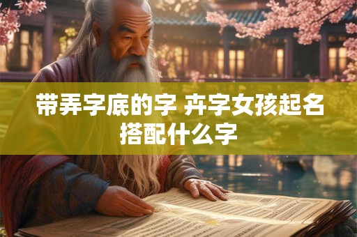 带弄字底的字 卉字女孩起名搭配什么字