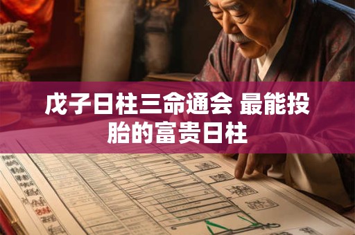 戊子日柱三命通会 最能投胎的富贵日柱